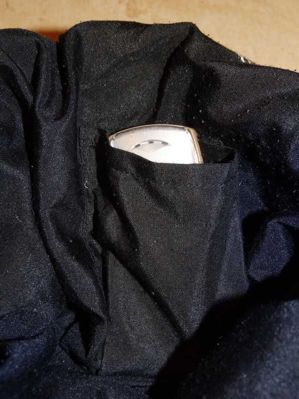 Torebka damska materiałowa śliczna funkcjonalna czarna w paski H&M