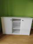 White Cabinet/Sideboard with Cupboard and Drawer Storage Space