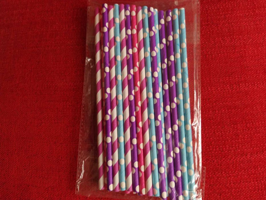 Conjunto 24 canudos coloridos p/atividades infantis 20cm