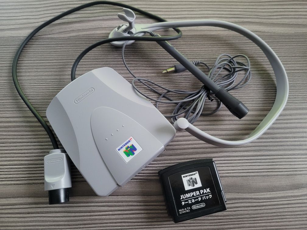 Pad N64 + Rumble Pak + Jumper pak + mikrofon n64 Nintendo