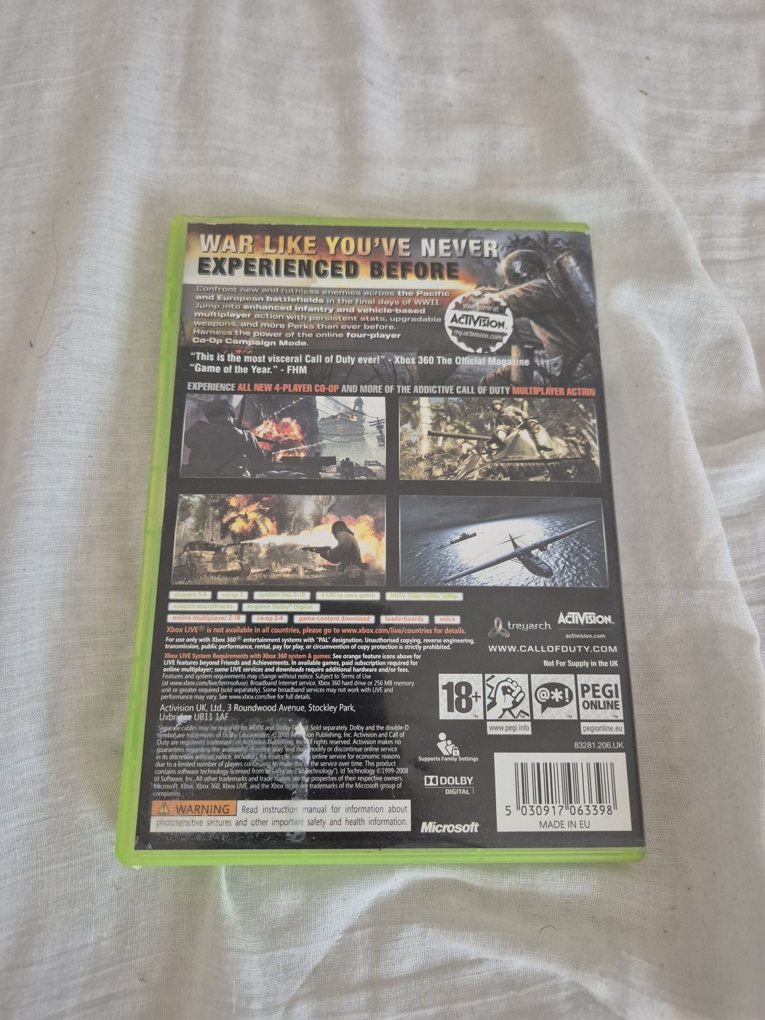 Gra Call of Duty World at War Xbox 360