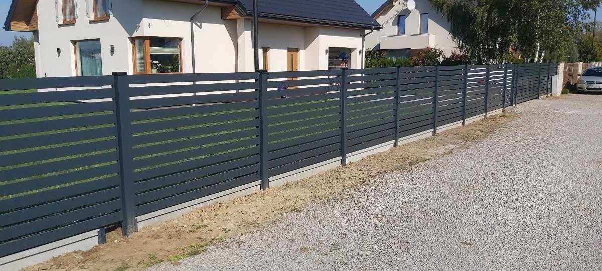 przęsło ogrodzenie kompleksowo wzór poziomy