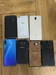 Zestaw 7 telefonow samsung,huawei,lenovo cześci