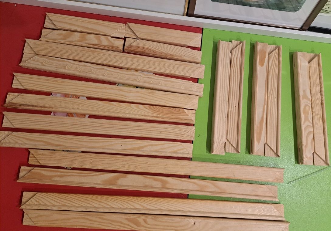 Ramki drewniane nowe do podobrazia do dowolnego złożenia 20 szt boków