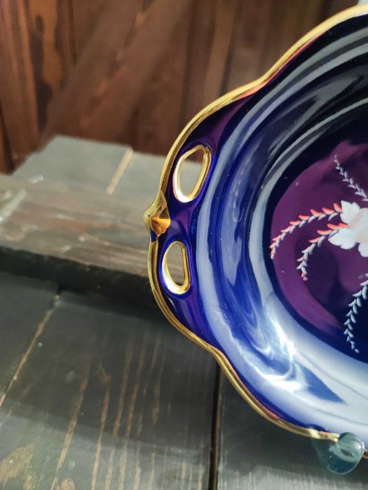 Patera półmisek kobalt Crown
