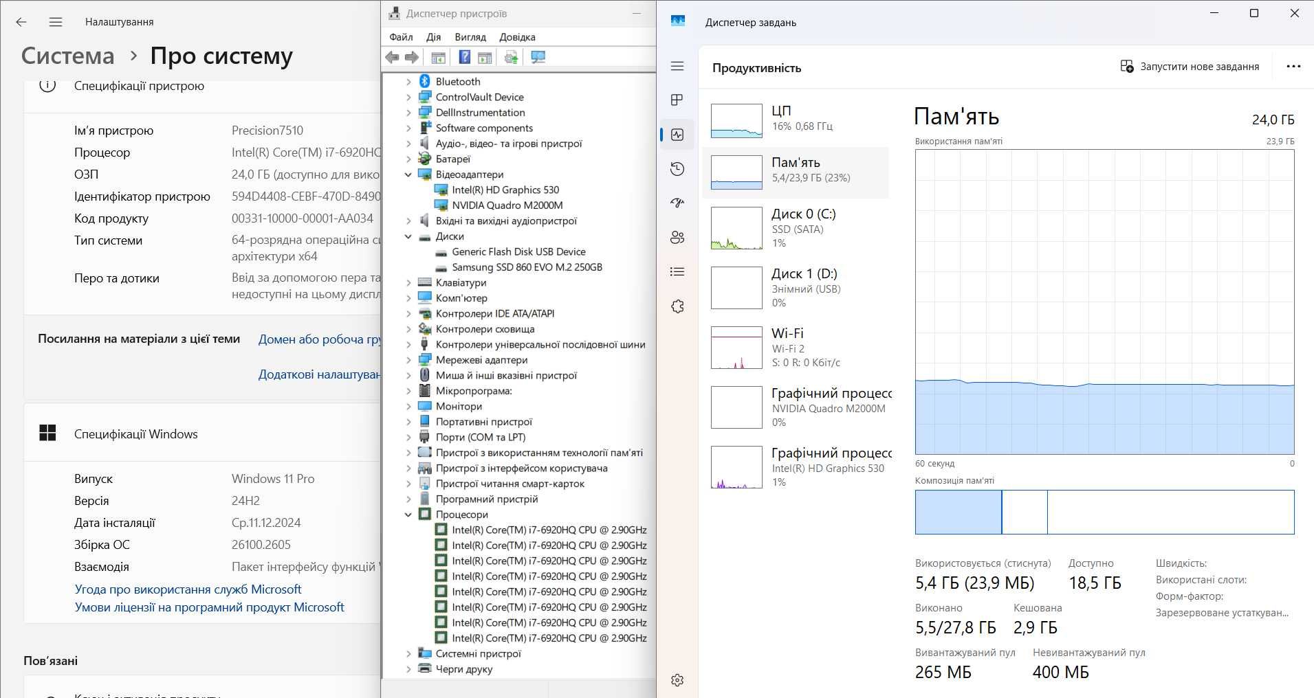Ноут Dell Precision 7510 Core i7/24Gb/SSD/NVIDIA M2000M/Full HD IPS