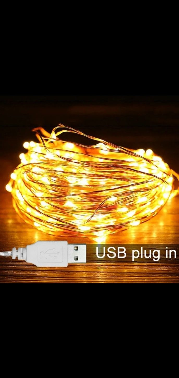 Лампа. Гірлянда Роса 5м usb.