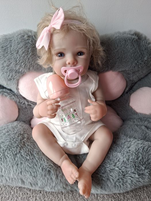 Lalka jak żywe dziecko reborn piękna NOWA duża 48 cm , cala gumowa , b