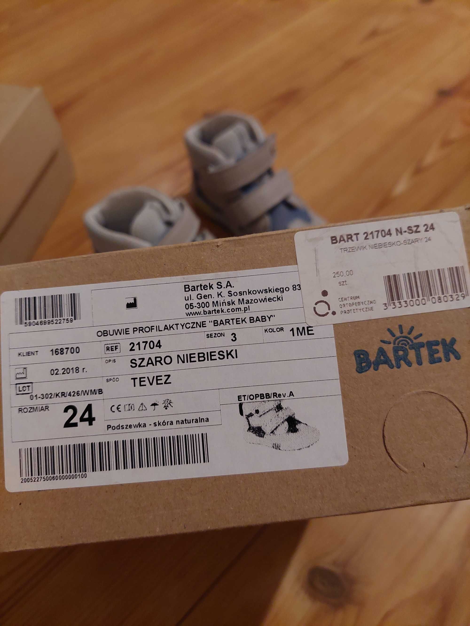 Buty Bartek jak nowe, r. 24, dl. wkładki 15 cm