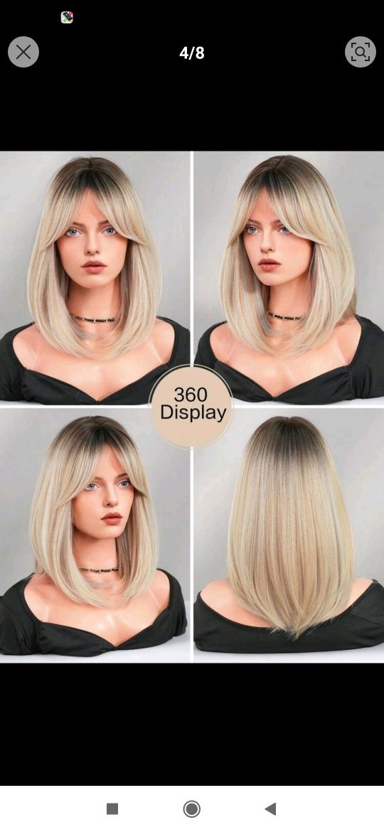 Sprzedam perukę jasny blond bob ombre