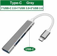 Hub USB Tipo-C P/USB 3.0 4 Portas