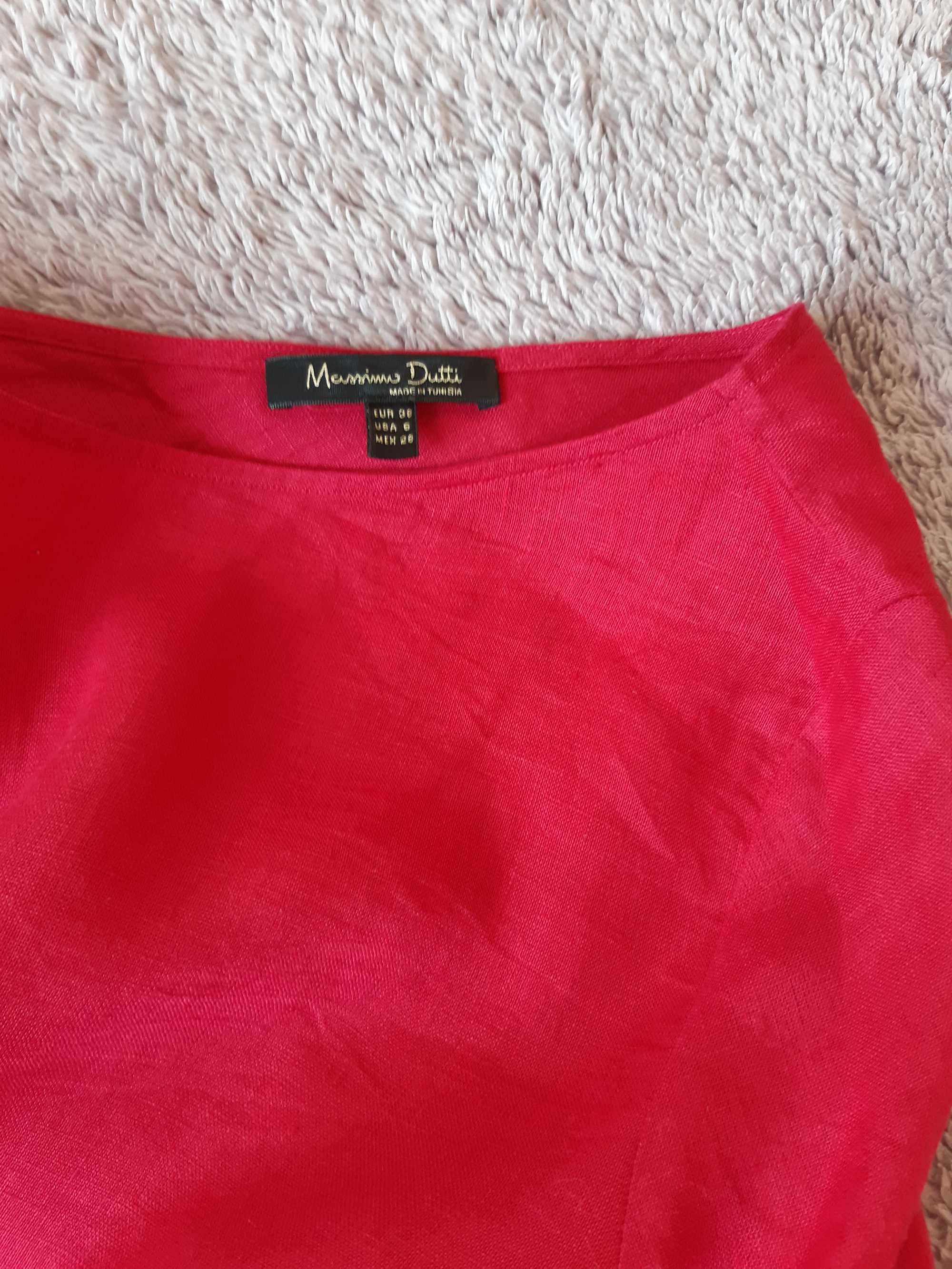 Lniana bluzka Massimo Dutti
