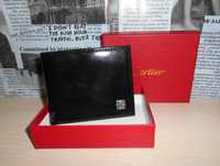 Cartier NOWY Czarny PORTFEL MĘSKI w pudełku, skóra 27-009