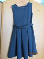 Плаття-сарафан шкільний синього кольору