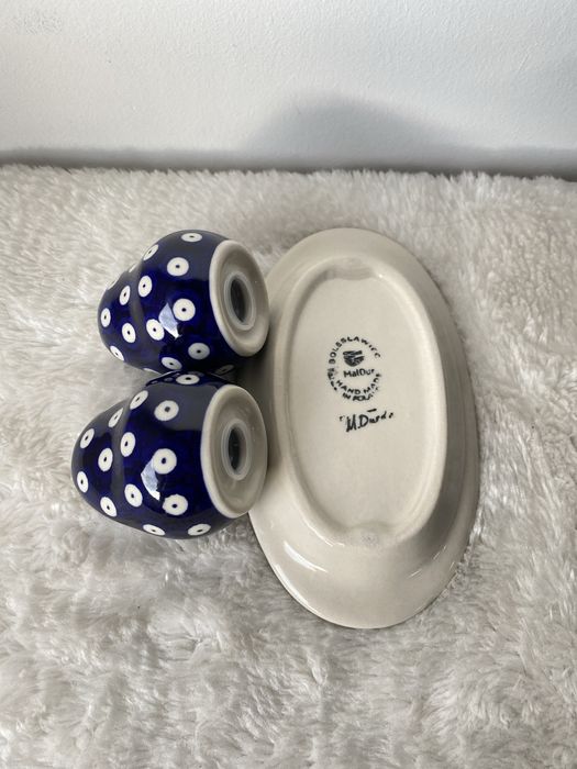 Zestaw solniczka i pieprzniczka Ceramika Bolesławiec