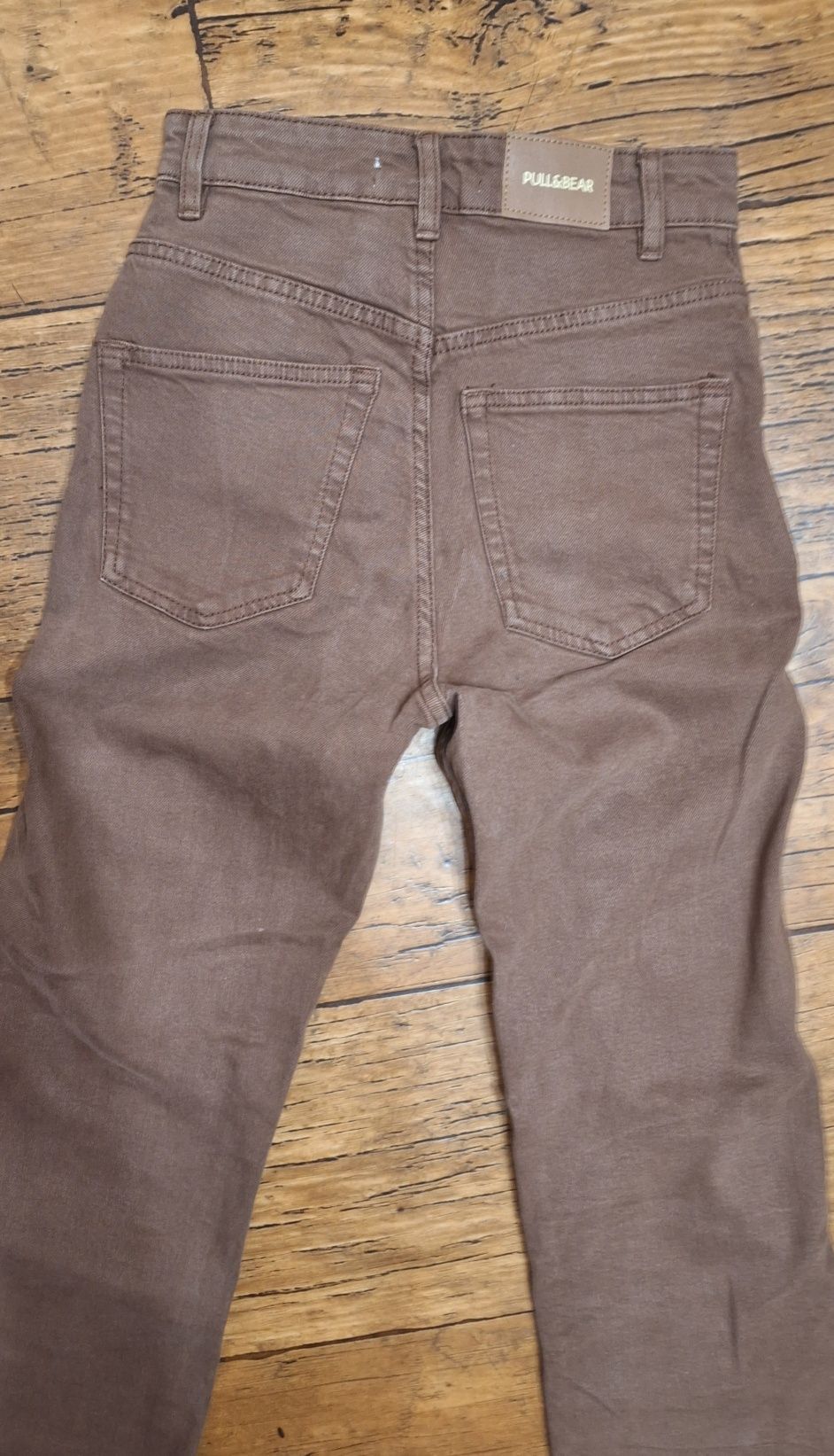 Spodnie jeans brąz pullbear rozm 32