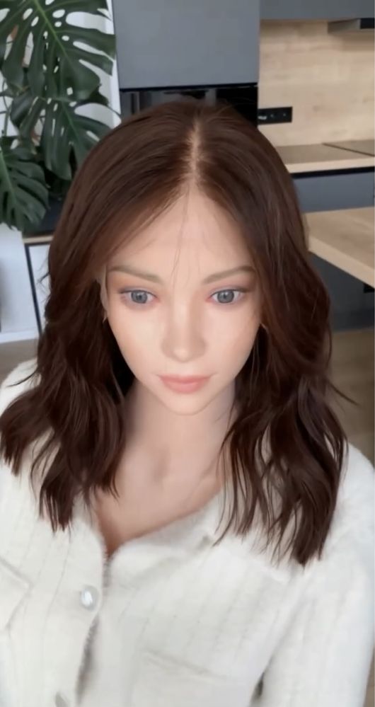 nowa naturalna peruka lace front 100% ludzki wlos