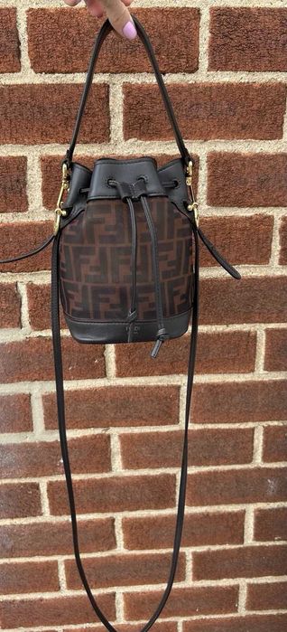 Fendi Mesh Vitello Mon Tresor Mini Bucket Bag