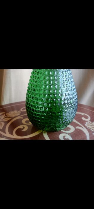 Szmaragdowa karafka Vintage Empoli w stylu genie