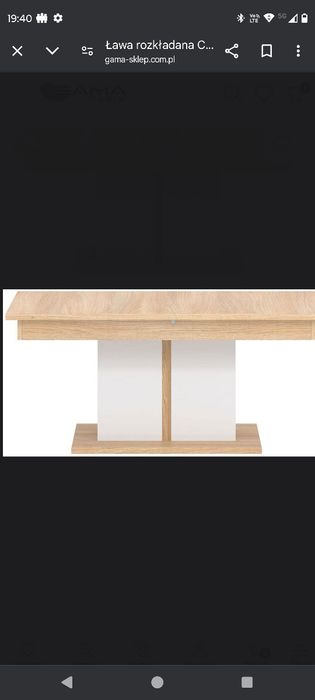 Stolik kawowy rozkładany