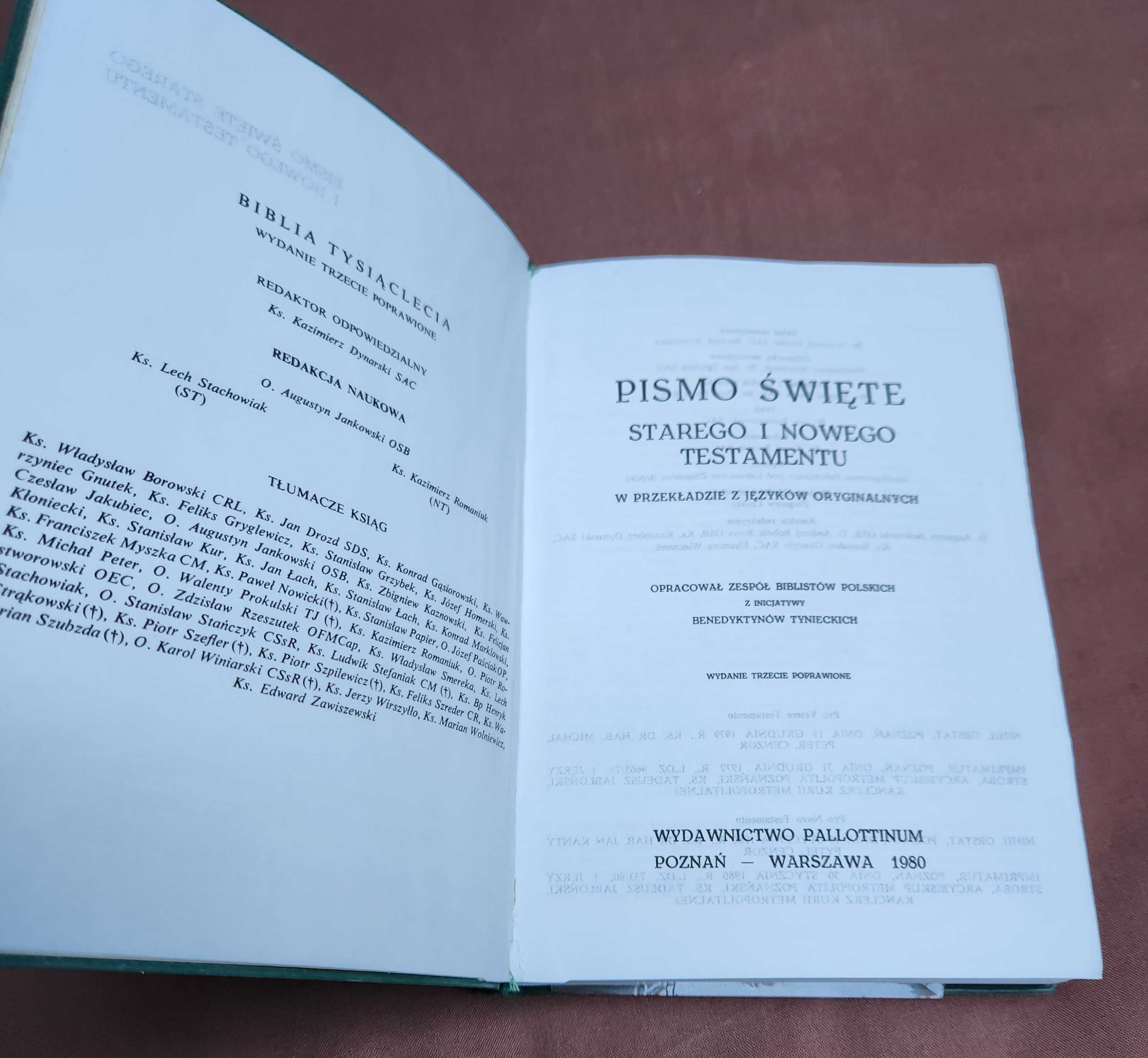 Pismo Święte Starego i Nowego testamentu 1980