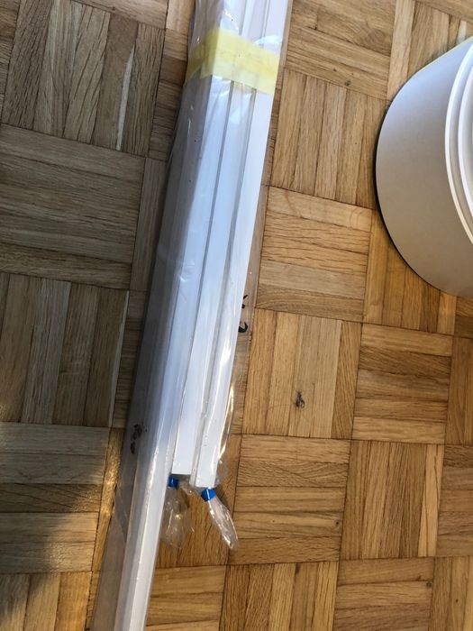 Szyny sufitowe dwutorowe + maskownica + akcesoria 2,5m + 2x 1,5m