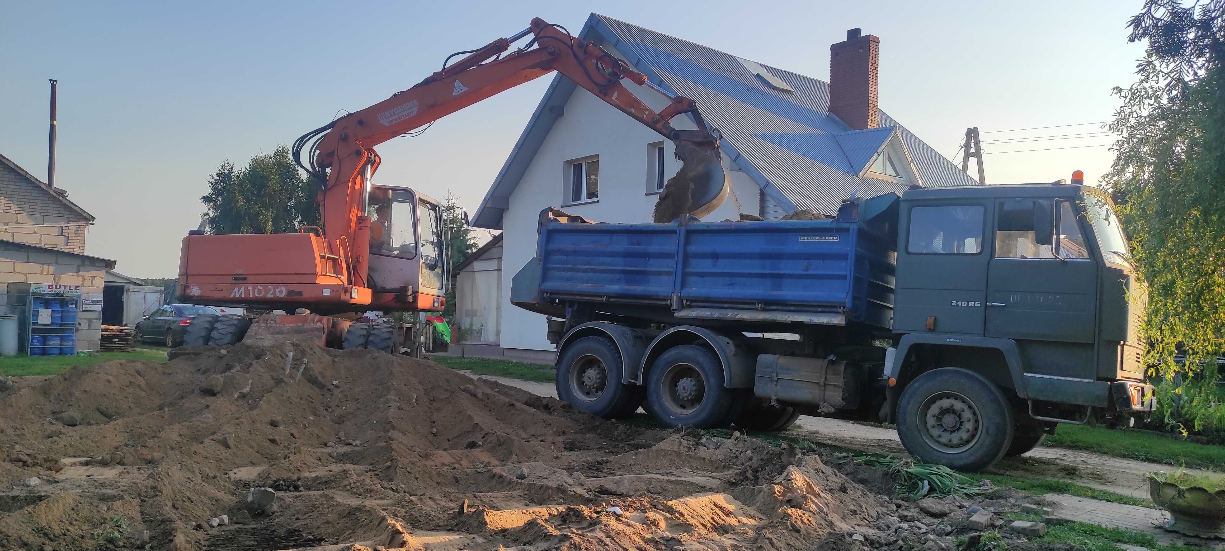 Piach, żwir, kruszywo Usługi ziemne.
