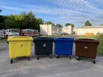Pojemnik kosz kubeł kontener 1100 l bio odpady śmiecie eko segregacja