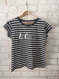 Wygodny bawełniany T-shirt w paski Lee Cooper S