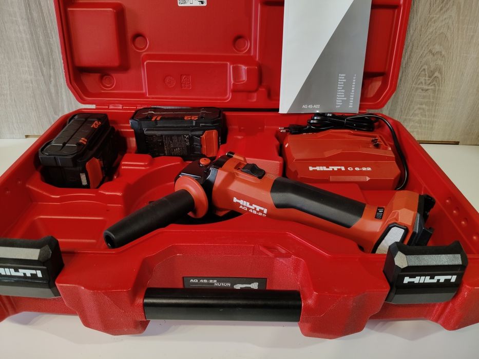 HILTI AG 4S-22 NURON REZERWACJA!! aku szlifierka kątowa 2x8.0ah reg ob