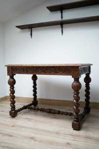 Antyczny stół w stylu Henryk II Francja XIX w. (meble gdańskie)