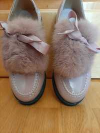 Sapatos menina rosa classicos