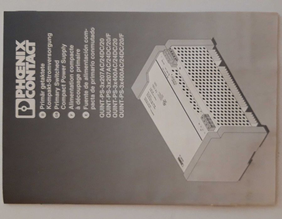PHOENIX CONTACT - QUINT-PS-3X400AC/24DC/20A Power Supply Unit