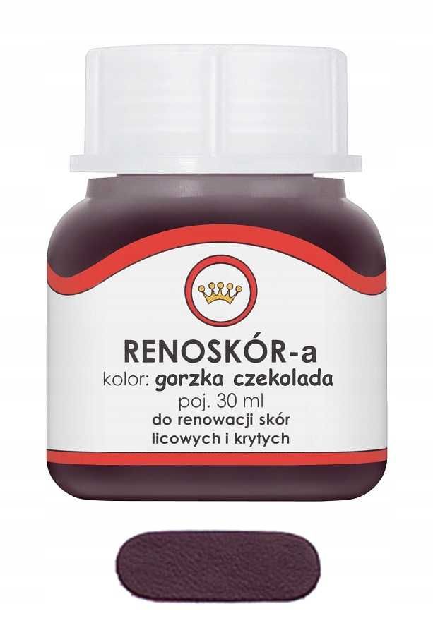 RENOSKÓR farba lakier do skóry Gorzka czekolada 30ml