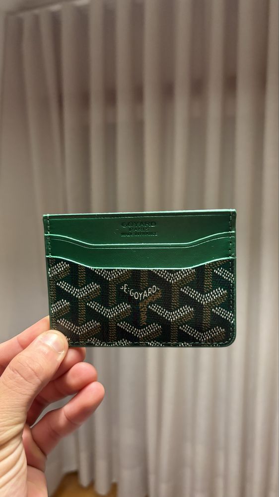 Carteira Goyard Verde Nova na caixa