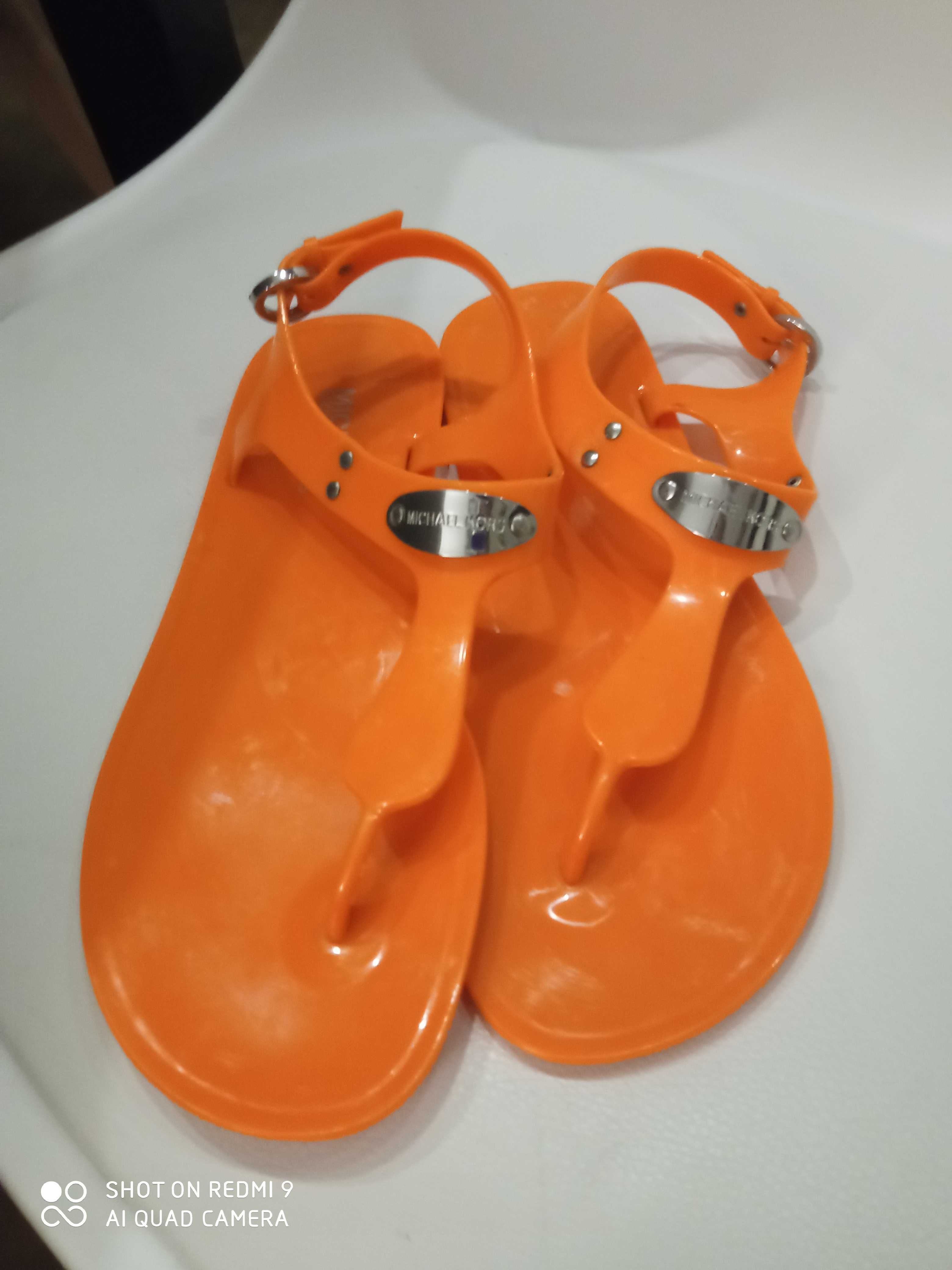 Nowe sandały Michael Kors pomarańczowe plastikowe 8M 37/38