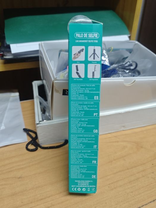 Mini tripé bluetooth para telemóvel