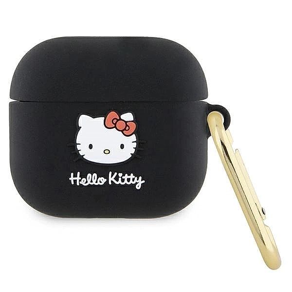 Etui Hello Kitty Silicone 3D Kitty Head na AirPods 3 - czarne