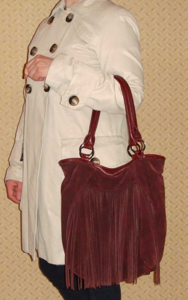 Женская замшевая сумка сумочка с длинными ручками
