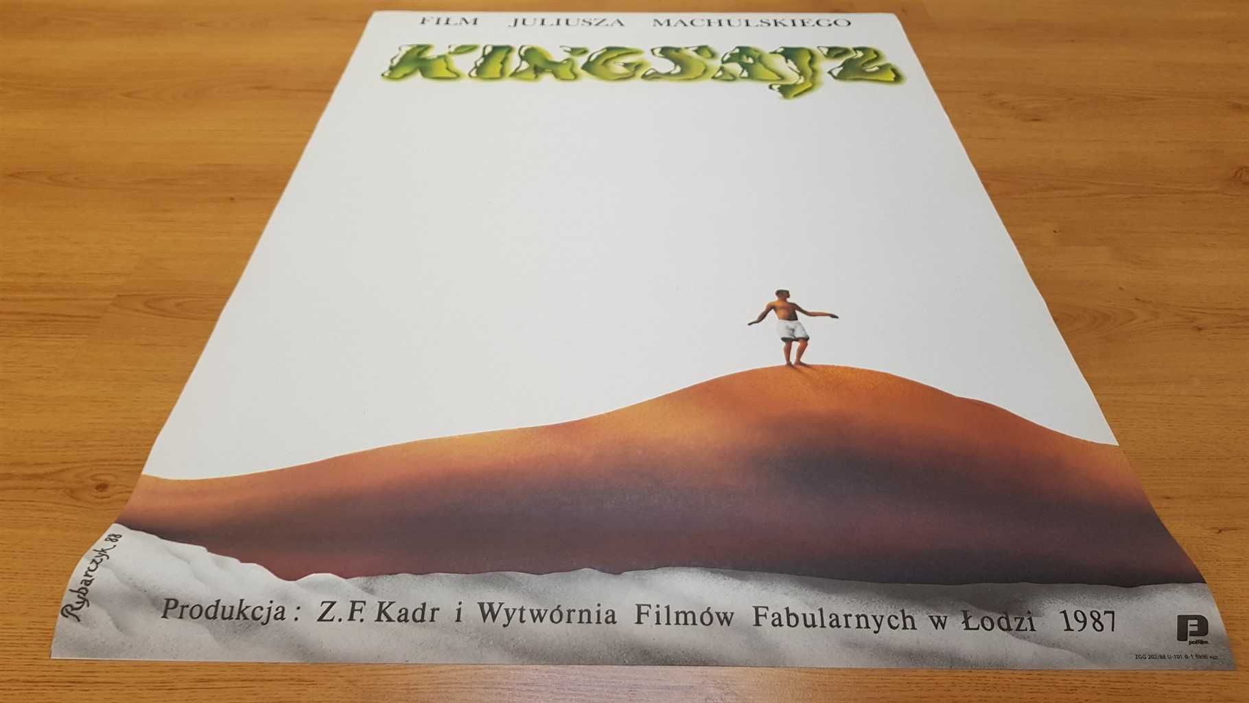 Kingsajz, Rybarczyk poszukiwany plakat filmowy 1988 RARE, Jerzy Stuhr