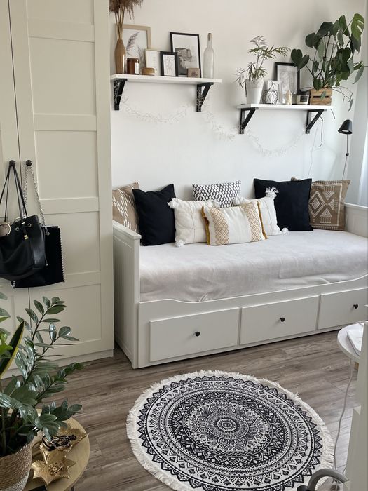 Łóżko leżanka z 3 szufladami, biała, Ikea HEMNES