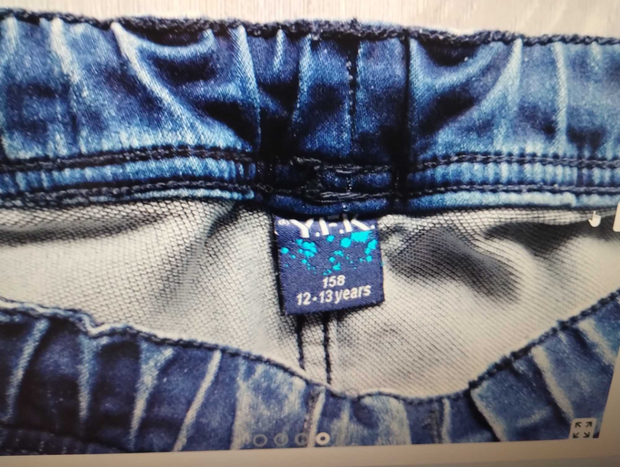 spodenki jeans r. 158 chłopiec 12 - 13 lat