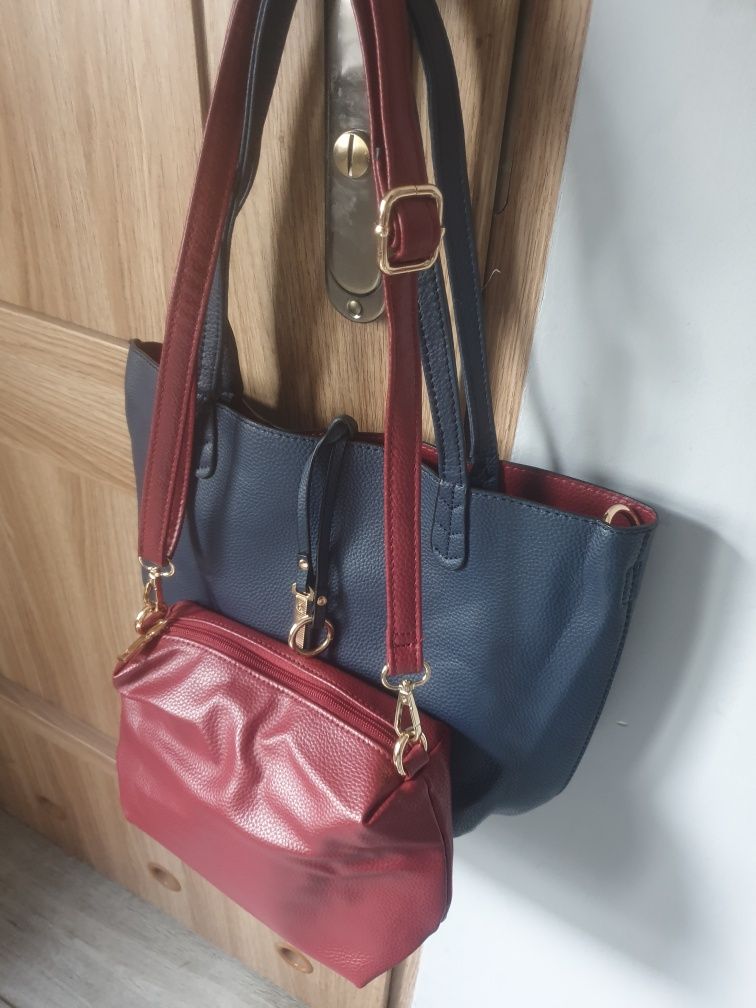 Torba granatowa 2w1