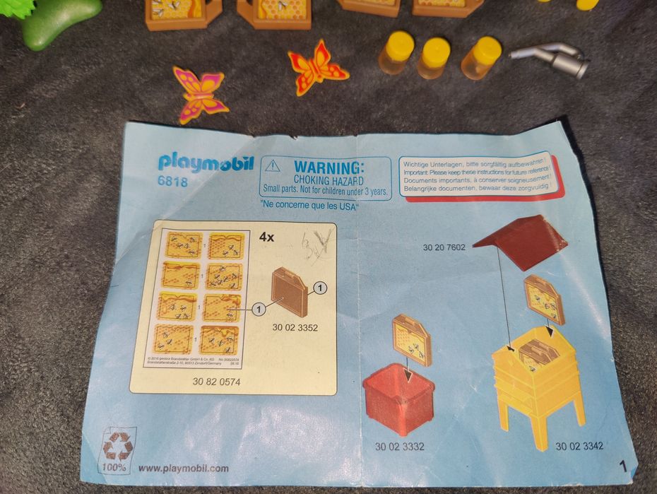 Playmobil Country 6818- pszczelarz/ strażnik pszczół z plastrami miodu