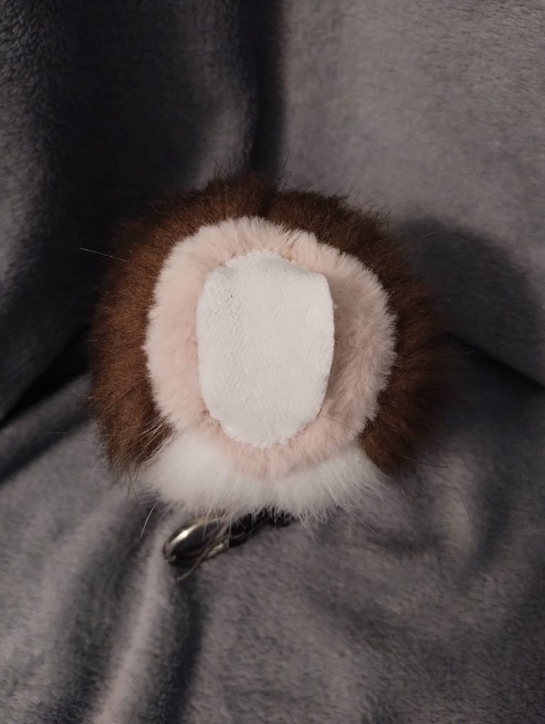 Brązowo biały ogon furry mały