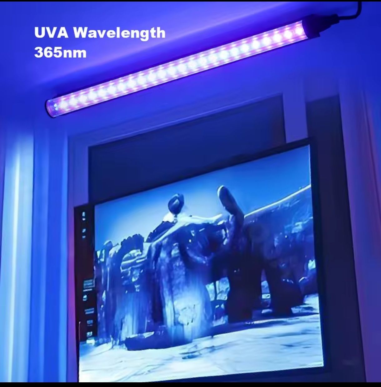 2 barras luz UV 385-400nm 7W
