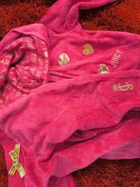 Juicy couture 6-9 m dres róż złoto 74cm spodnie bluza dresik różowy