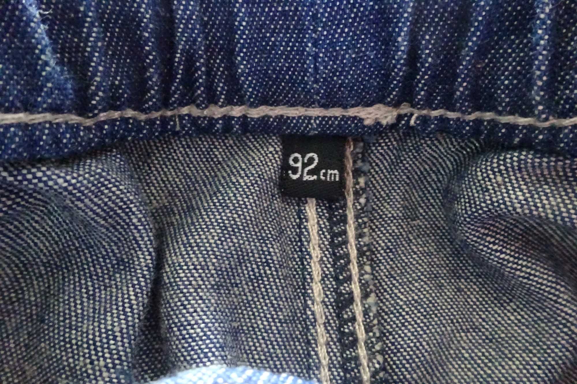 Spodnie jeansy na gumce chłopięce r. 92