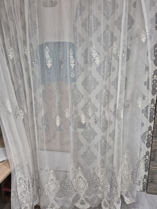 Тюль фатин  срібло