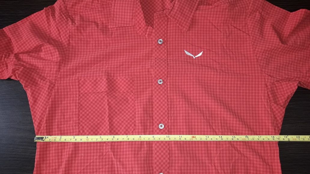 Трекова чоловіча сорочка Salewa Puez Mini Check Dry M S/S SRT RED